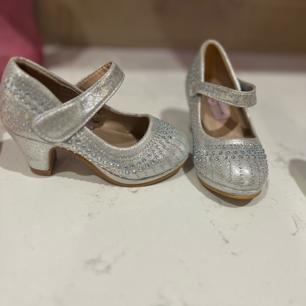 Sparkly Silver Mary Jane Heels